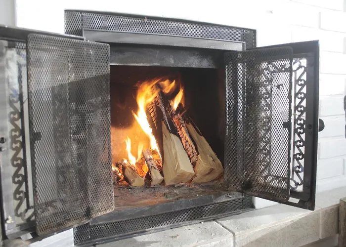 Authentic Wooden House By The River With An Igloo